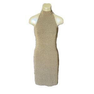 Vintage Ralph Lauren Gold Shimmer dress